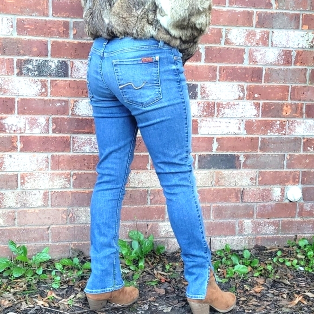 7 FAM The Ankle Split Hem Skinny Jeans - Picture 14 of 15